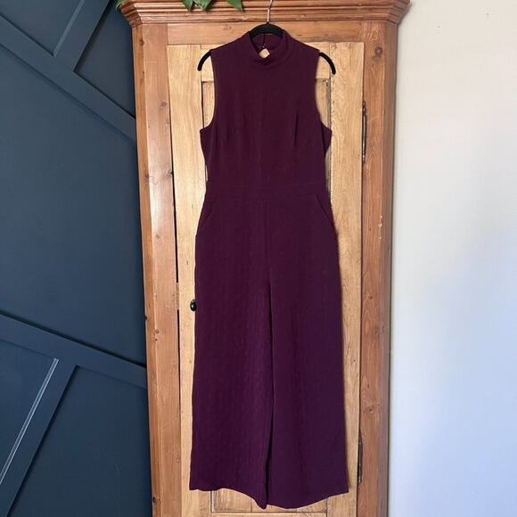 NWT Anthropologie Eva Franco Charley Sleeveless Jumpsuit Plum Size Small - Picture 4 of 11